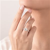 Ringe Mirco Visconti Dame solitario con contorno in Weißgold Diamante 0.50 Ct LF427/50 - LF427/50